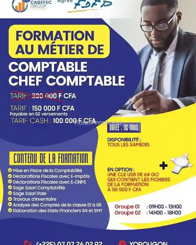 Formation AU Metier DE Comptable Chef Comptable0