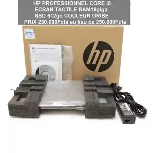HP Professionnel Ecran Tactile Core i5 RAM 16giga +ssd 512go - Vue 3