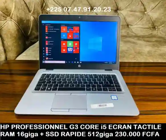 HP Professionnel Ecran Tactile Core i5 RAM 16giga +ssd 512go - Vue 4