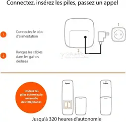 Pack 2 Téléphones Fixes Sans fil duo - Gigaset A170 Couleur Taupe