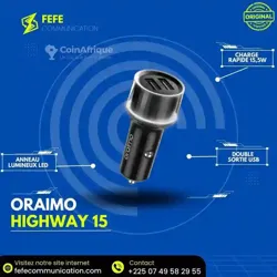 Oraimo Highway 15 - Chargeur de Voiture 155 w