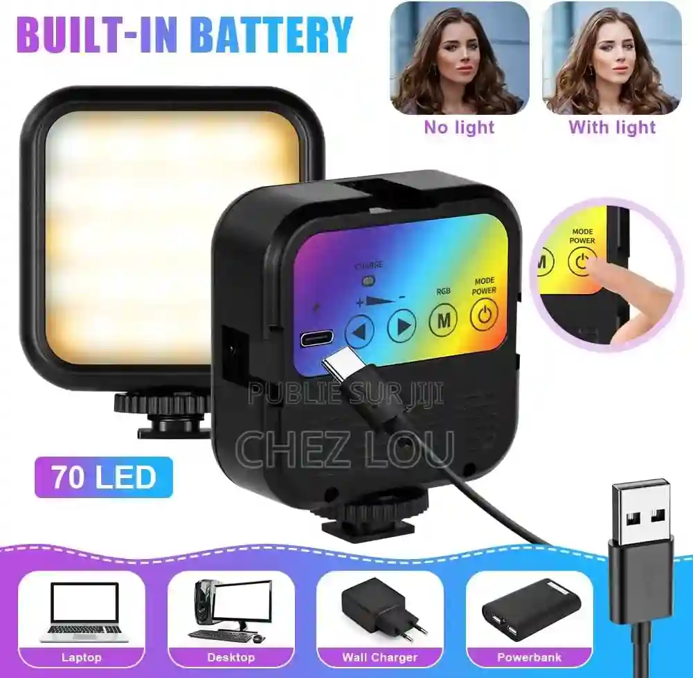 Lumiere Led Light Selfie Video Multicolore - Vue 1