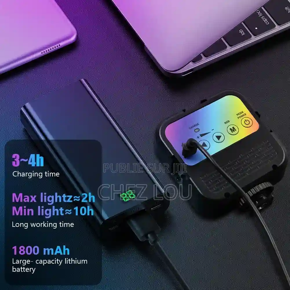 Lumiere Led Light Selfie Video Multicolore - Vue 2