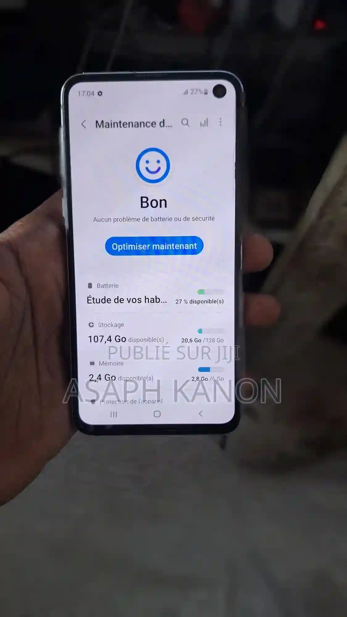 Samsung Galaxy S10e 128 GB Bleu - Vue 2