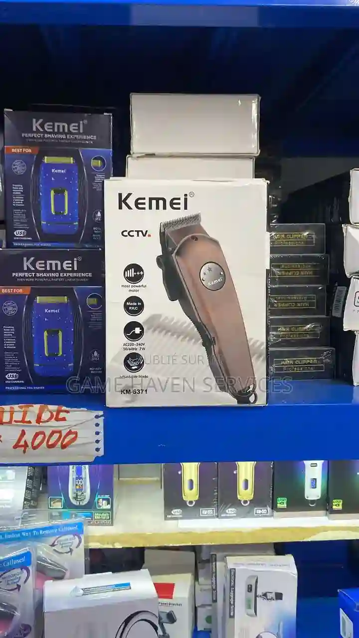Tondeuse Électrique Kemei – Lame Réglable – Moteur Puissant