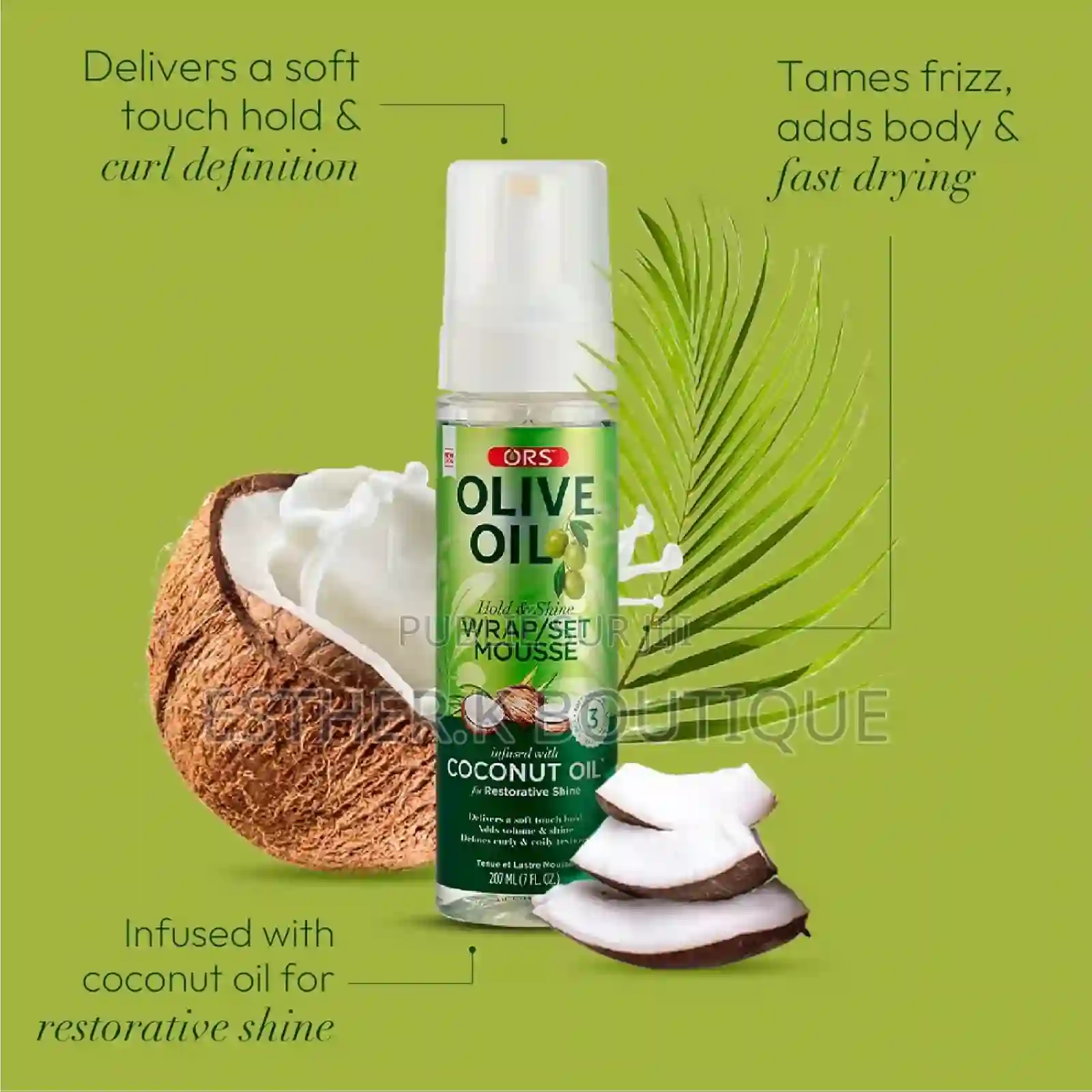 Mousse Coiffante Enrichie a L'huile D'olive Original