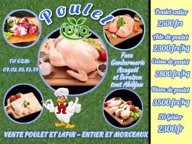 Vente DE Poulet ET Lapin BIO