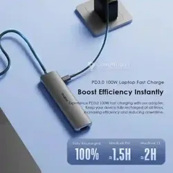 Oraimo Powertrans Adaptateur Multifonction Usb-c 7-en-1