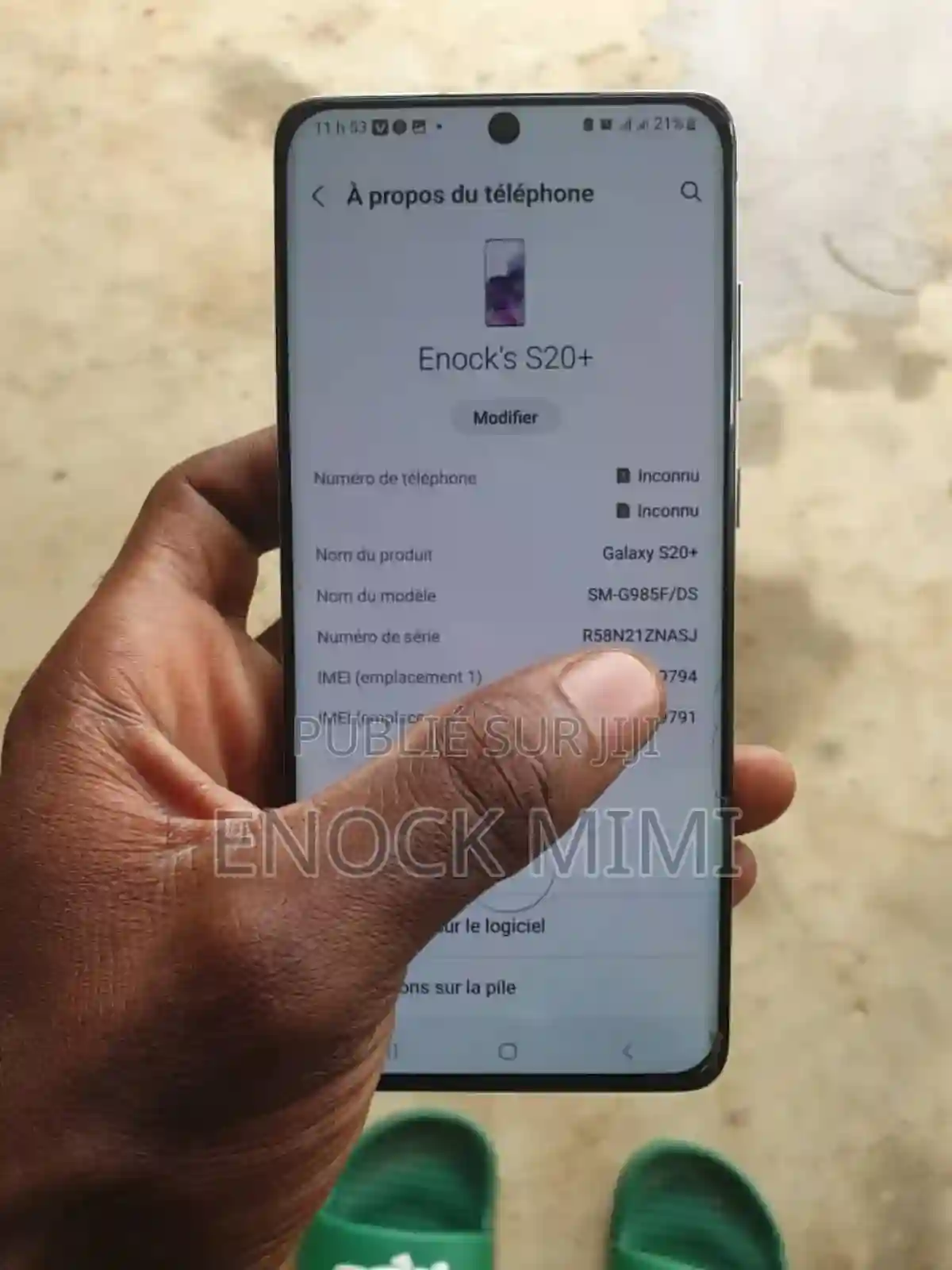 Samsung Galaxy S20+ 128 GB Gris - Vue 1