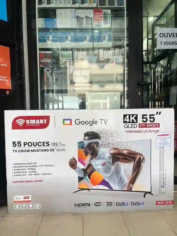 TV Smart 55 Pouces Qled 4k Android Google tv