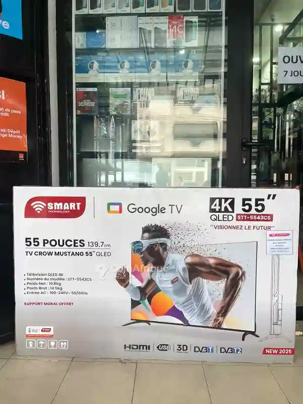 TV Smart 55 Pouces Qled 4k Android Google tv - Vue 1