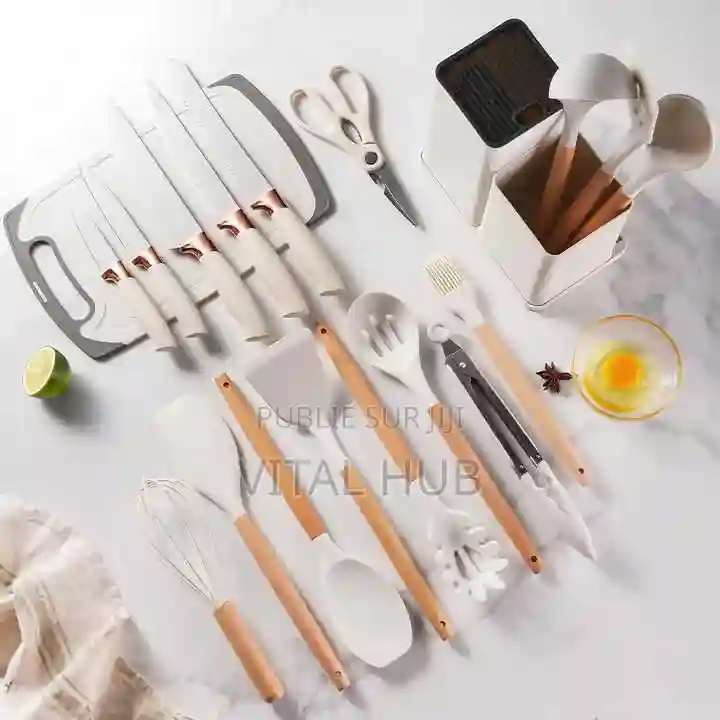 Ensemble D'ustensiles De Cuisine en Silicone - Vue 3