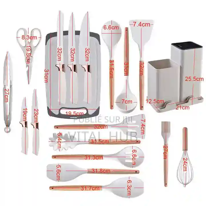 Ensemble D'ustensiles De Cuisine en Silicone - Vue 7