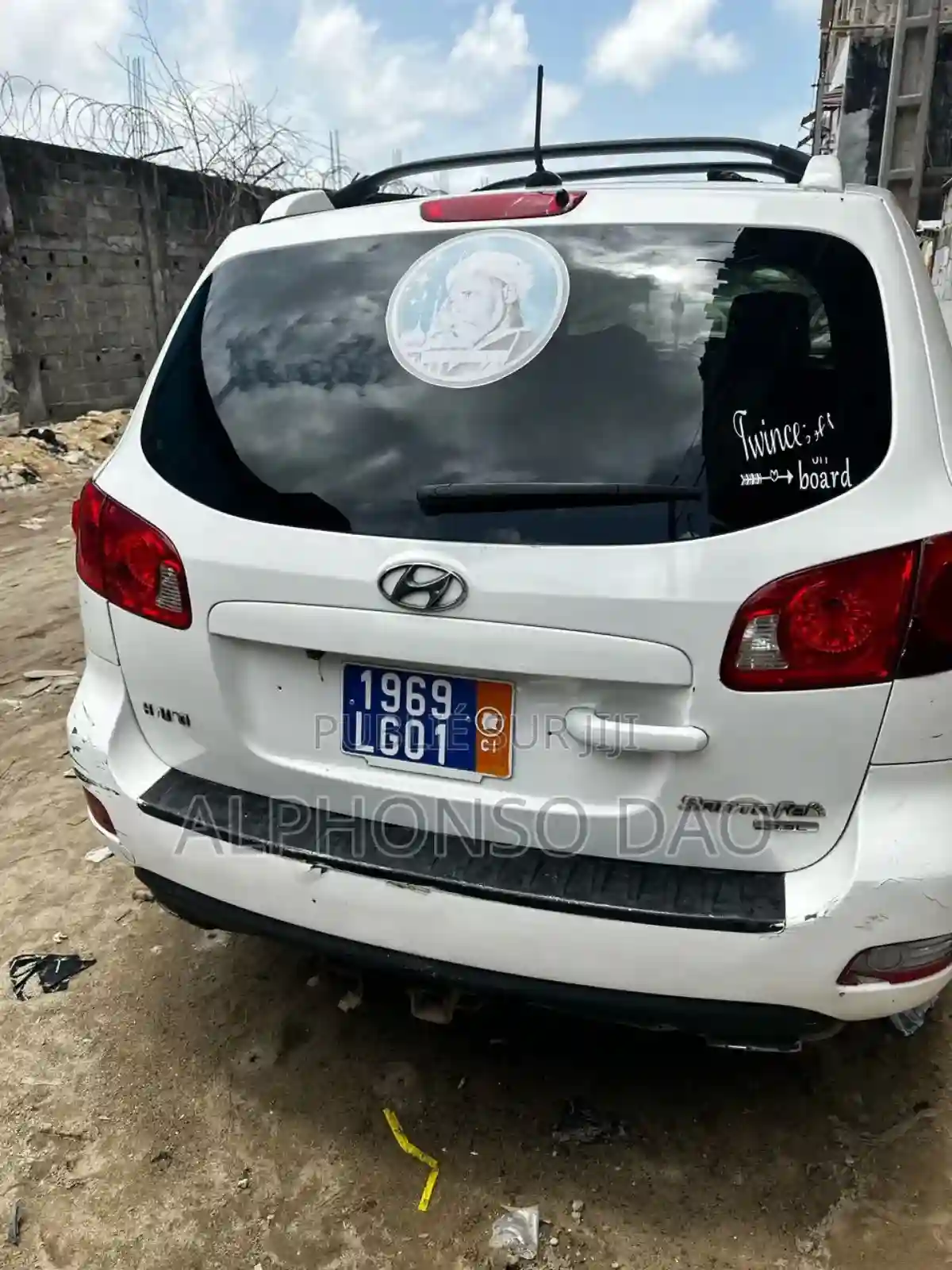 Hyundai Santa Fe SE 2010 Blanc - Vue 1