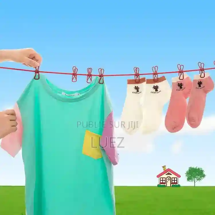 Cintre À Linge Rétractable Pour Corde À Linge - Vue 4