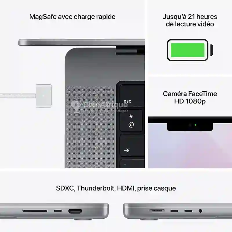 Macbook Pro 2021 - m1 max - 64gb ram - 2tb ssd - 16 Pouces - Neuf