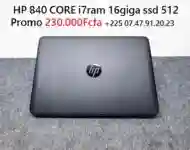 Promo HP Elitebook 840g2 Core i7 RAM 16giga +225 0747912023 - Vue 1