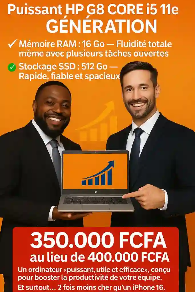 HP G8 Core I5 11E Génération +225 0747912023