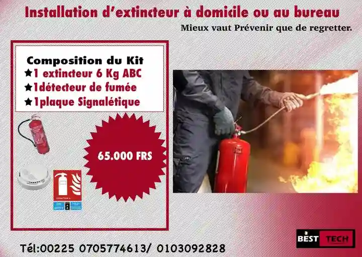 1 Extincteur A ABC 6 kg