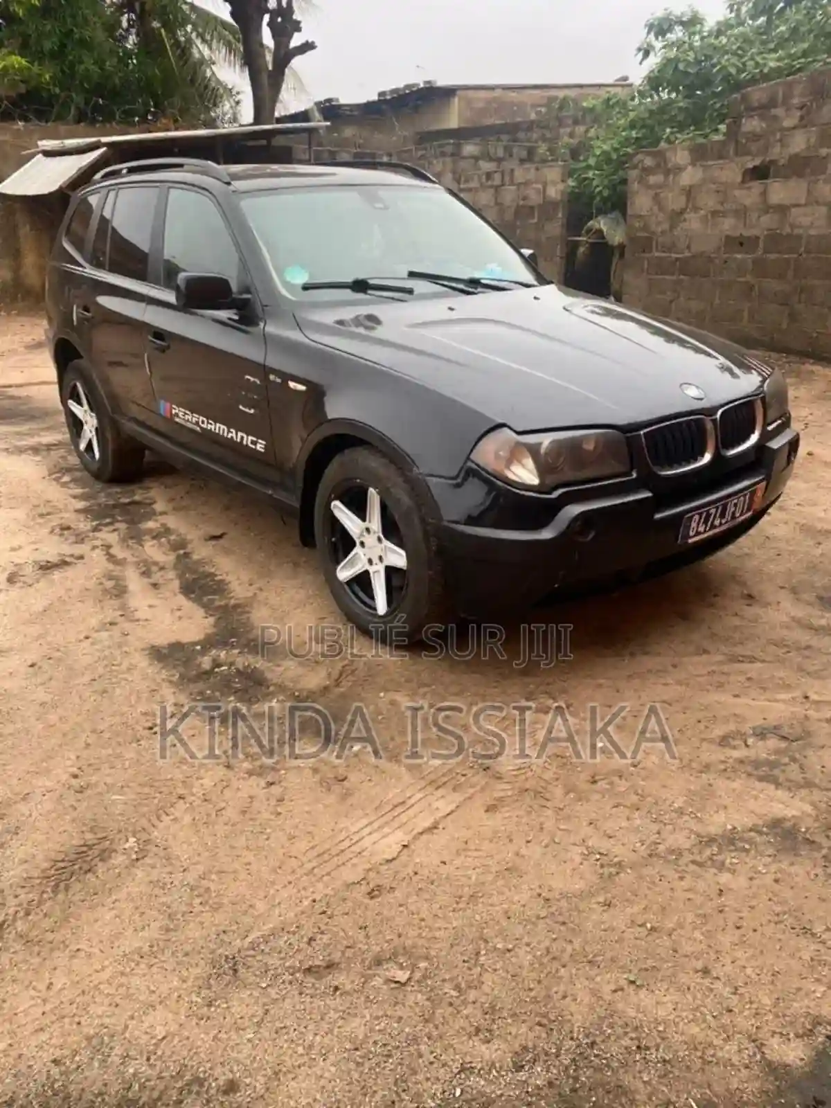 BMW X3 25i 2007 Noir - Vue 1