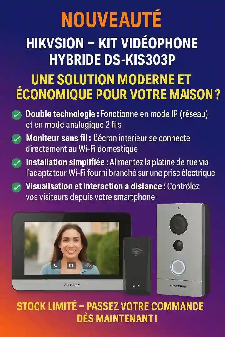 Des videophones hikvision disponibles 