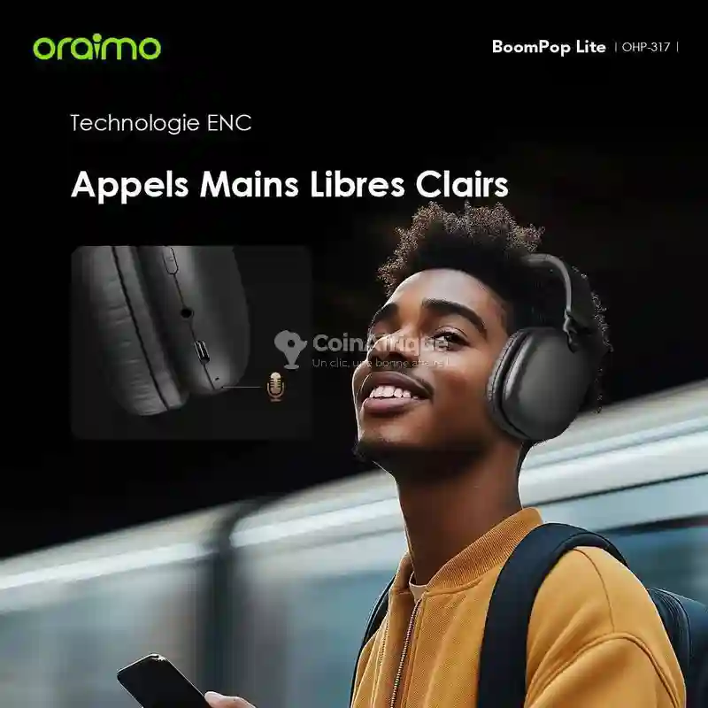 Casques Bluetooth Oraimo - Vue 2