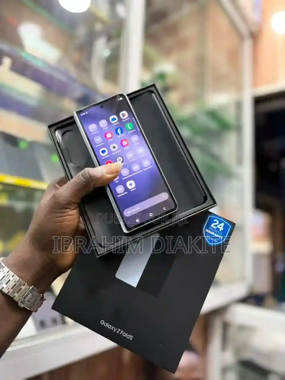 Samsung Galaxy Z Fold 5 512 GB Bleu - Vue 3
