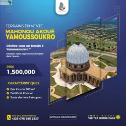 Vente DE Terrains A Yamoussoukro