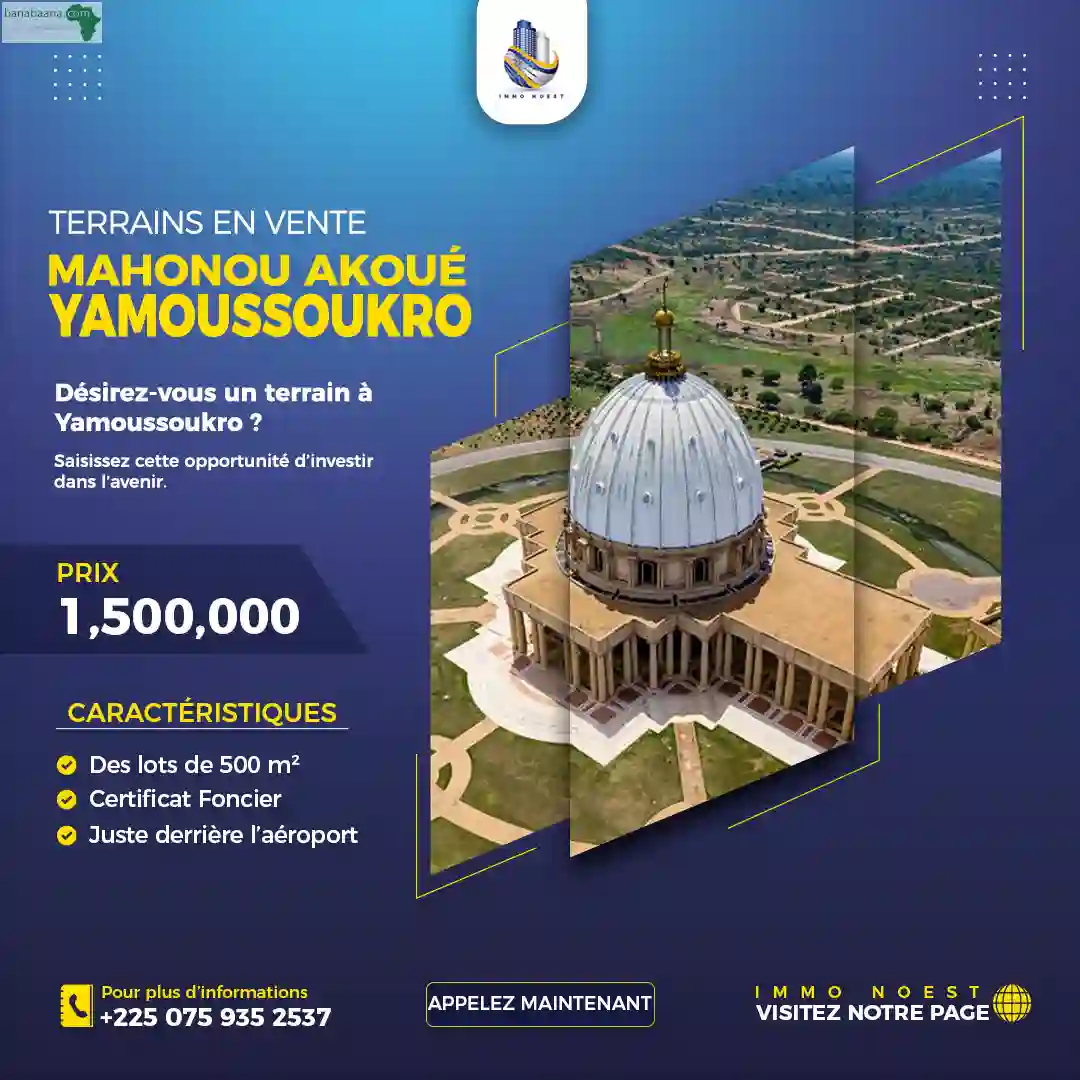 Vente DE Terrains A Yamoussoukro