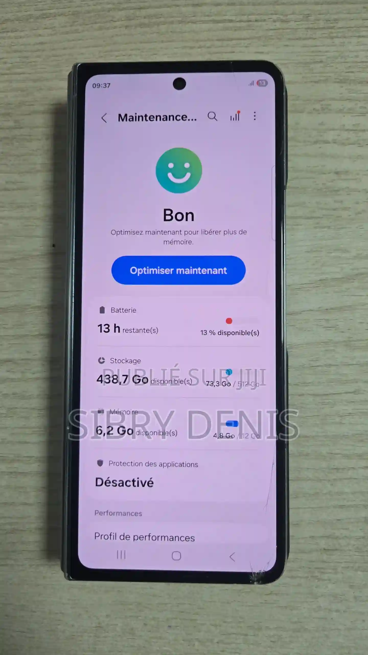 Samsung Galaxy Fold 512 GB Noir - Vue 1