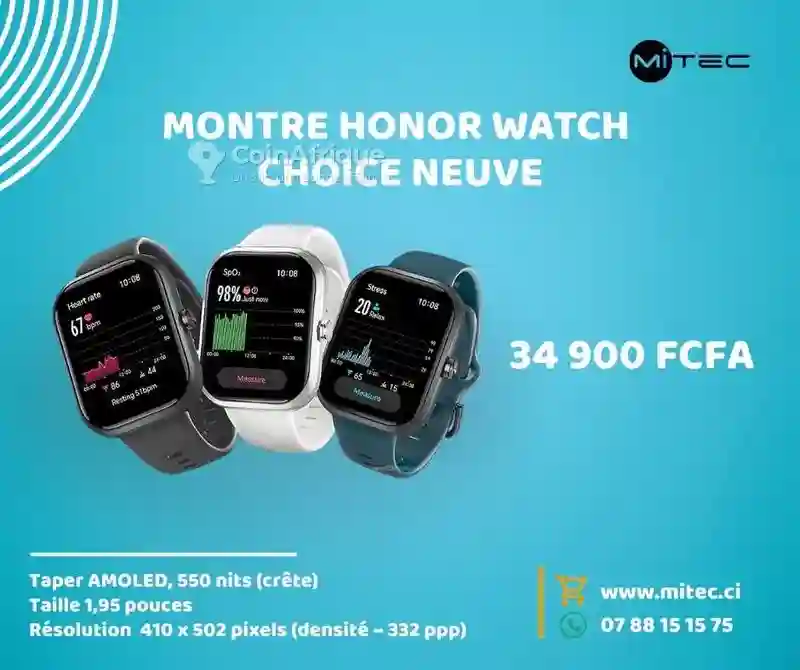 Montre Honor Watch Choice - Amoled - 300 mah - Vue 1