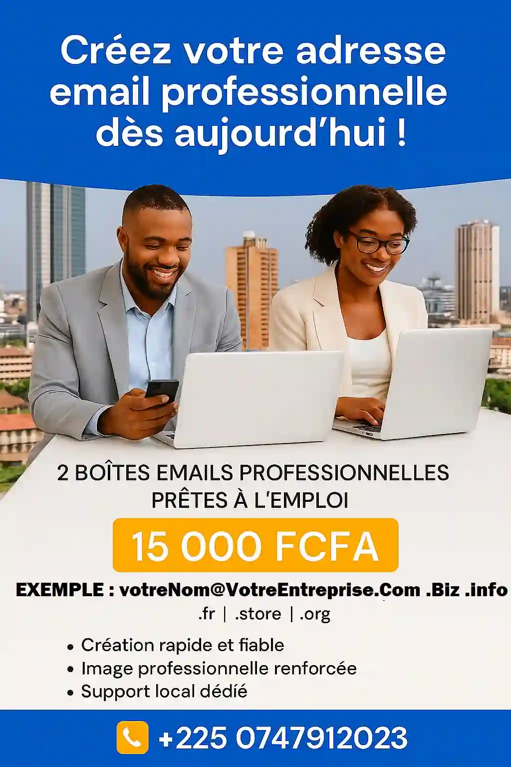 OFFREZ A VOTRE ENTREPRISE DES EMAILS PROFESSIONNELS 0747912023