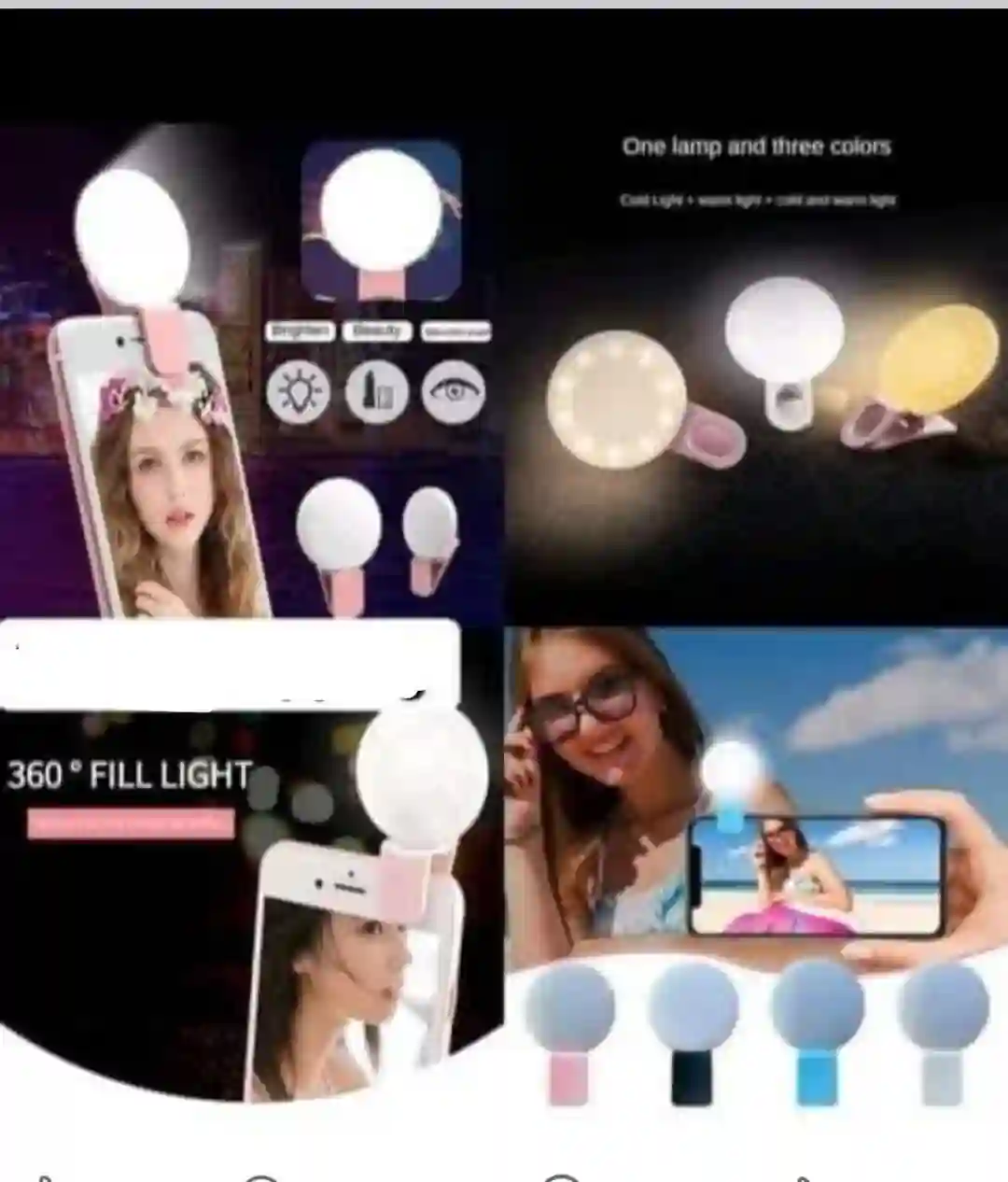 Mini ring ligh disponible pour un rendu