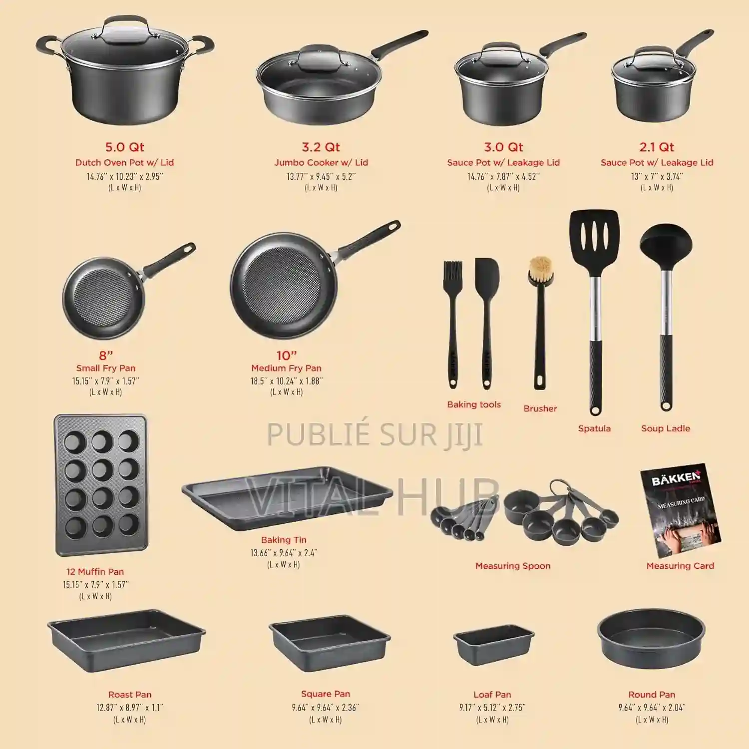 Batterie De Cuisine 23 Pièces Ou Casserole - Vue 2