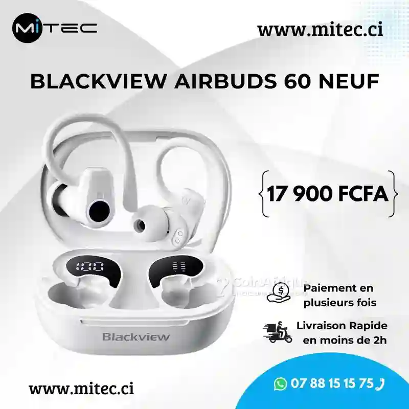 Écouteurs Bluetooth - Blackview Airbuds 60 Neuf