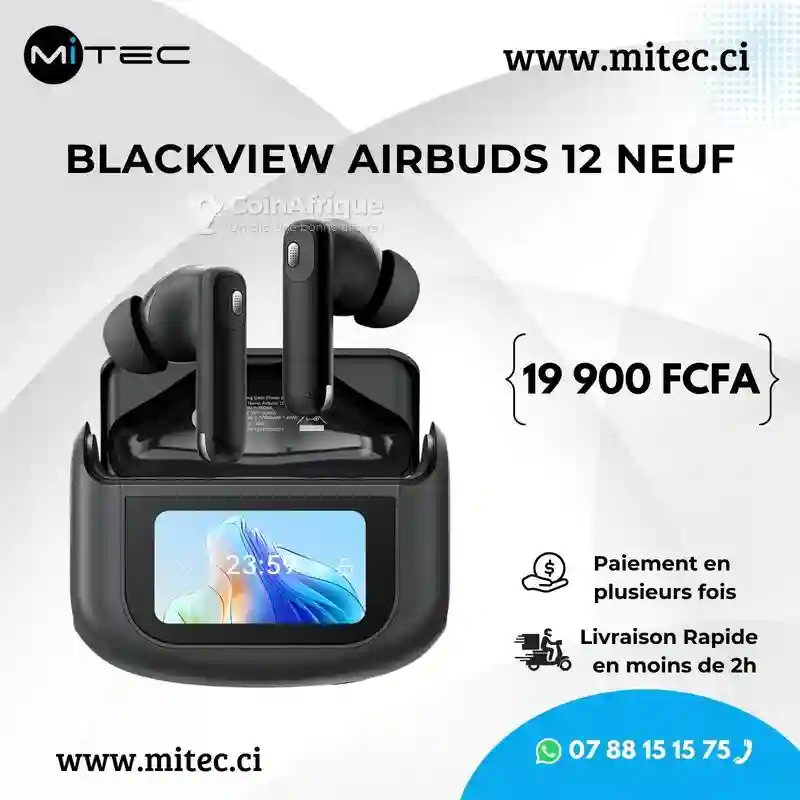 Écouteurs Bluetooth - Blackview Airbuds 12 Neuf - Vue 2