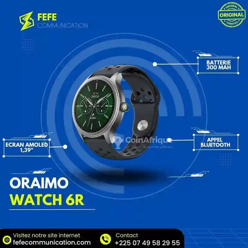 Oraimo Watch 6R Montre Connectée 139'' Anti-rayures - Vue 4