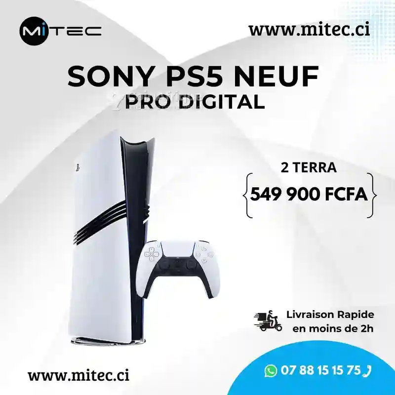 Sony PS5 Pro Digital Neuf - 16 GB - 2 Terra Ssd - Vue 2
