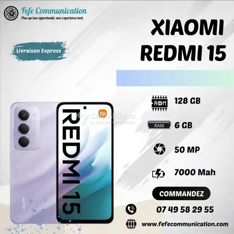 Xiaomi Redmi 15 - 128gb - 6GB Ram - Vue 3