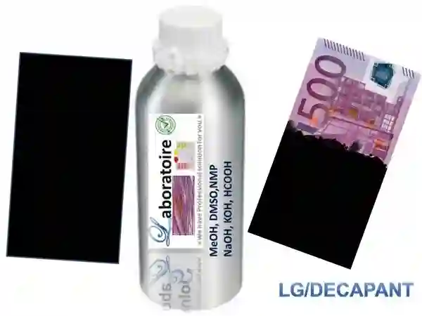 decapage de billet de banque noir