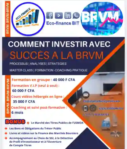 Masterclass Investir en Bourse Brvm – Formation Coaching Pratique