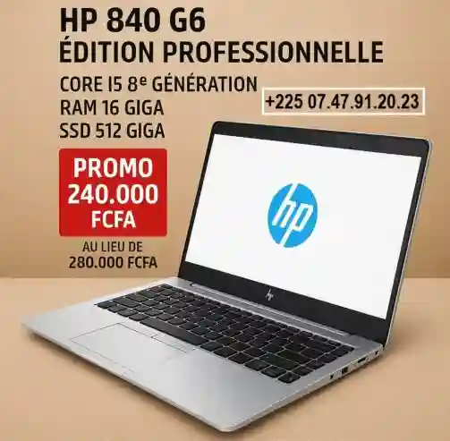 Puissant HP 840g6 Edition Professionnel Core i5 8egénération - Vue 1