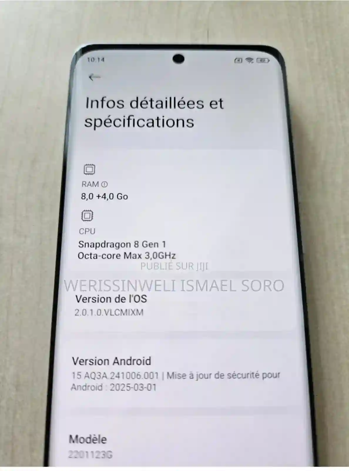 Xiaomi 12 256 GB Blue - Vue 1