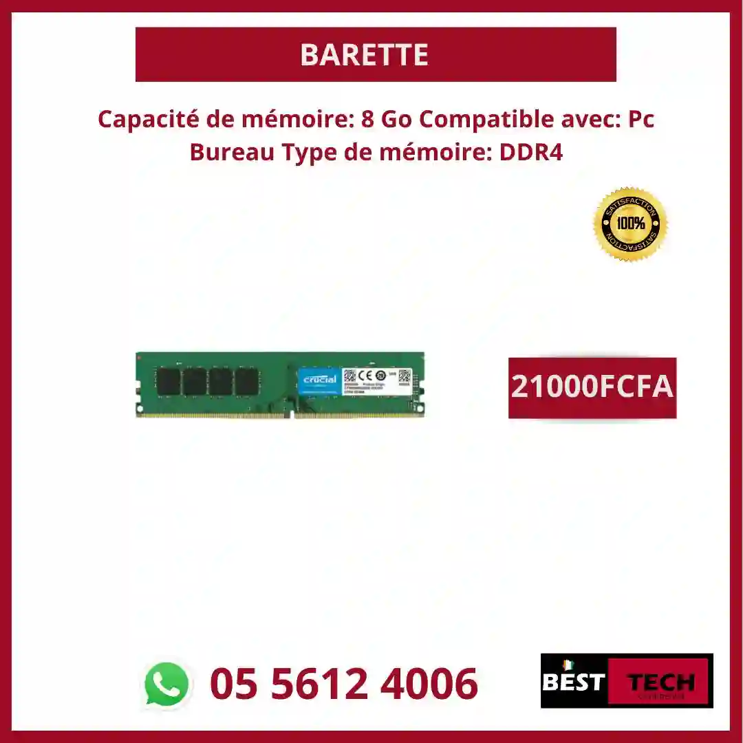 BARRETTES MÉMOIRE À VENDRE