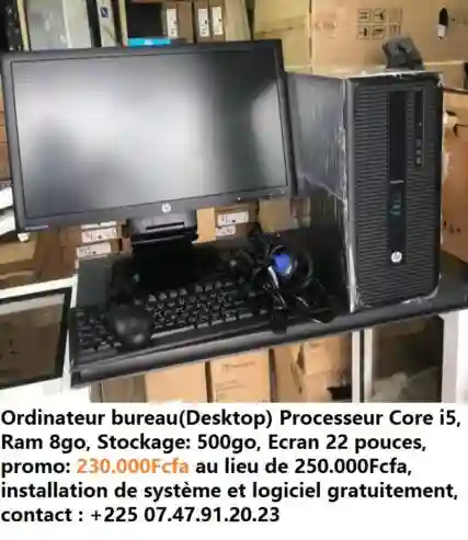 Ordinateur Professionnel Core i5 +225 0747912023 - Vue 1