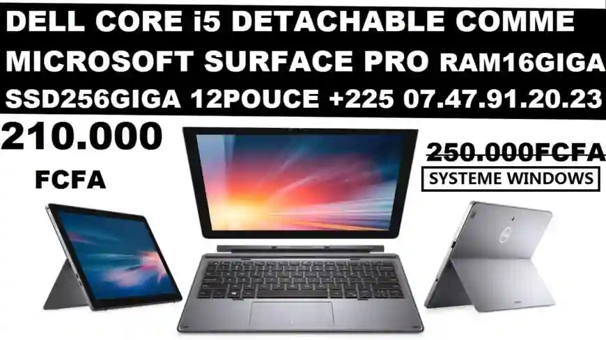 Dell Core i5 Détachable Comme Microsoft Surface pro 0747912023 - Vue 1