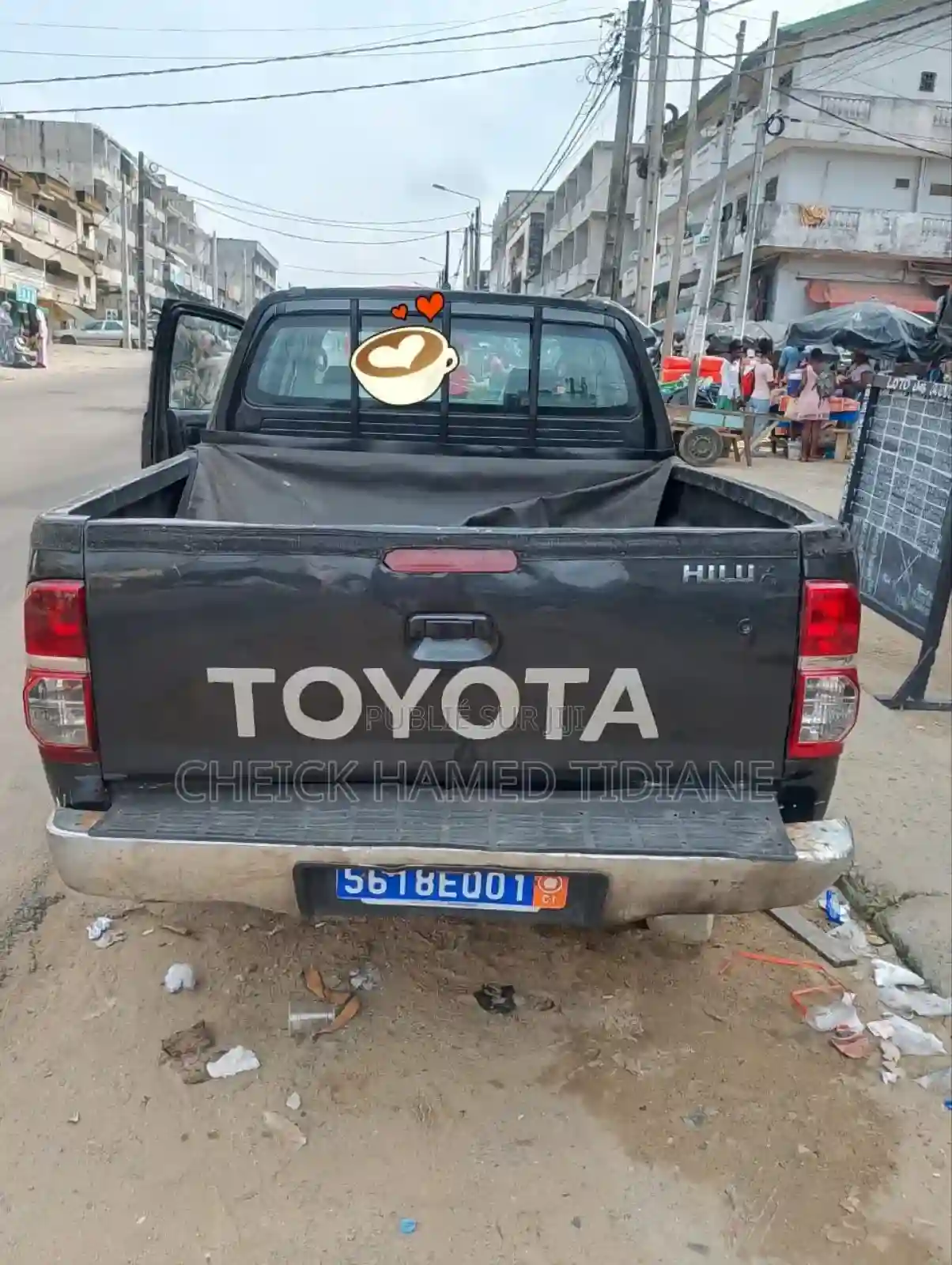 Toyota Hilux 2008 Noir Mat - Vue 3