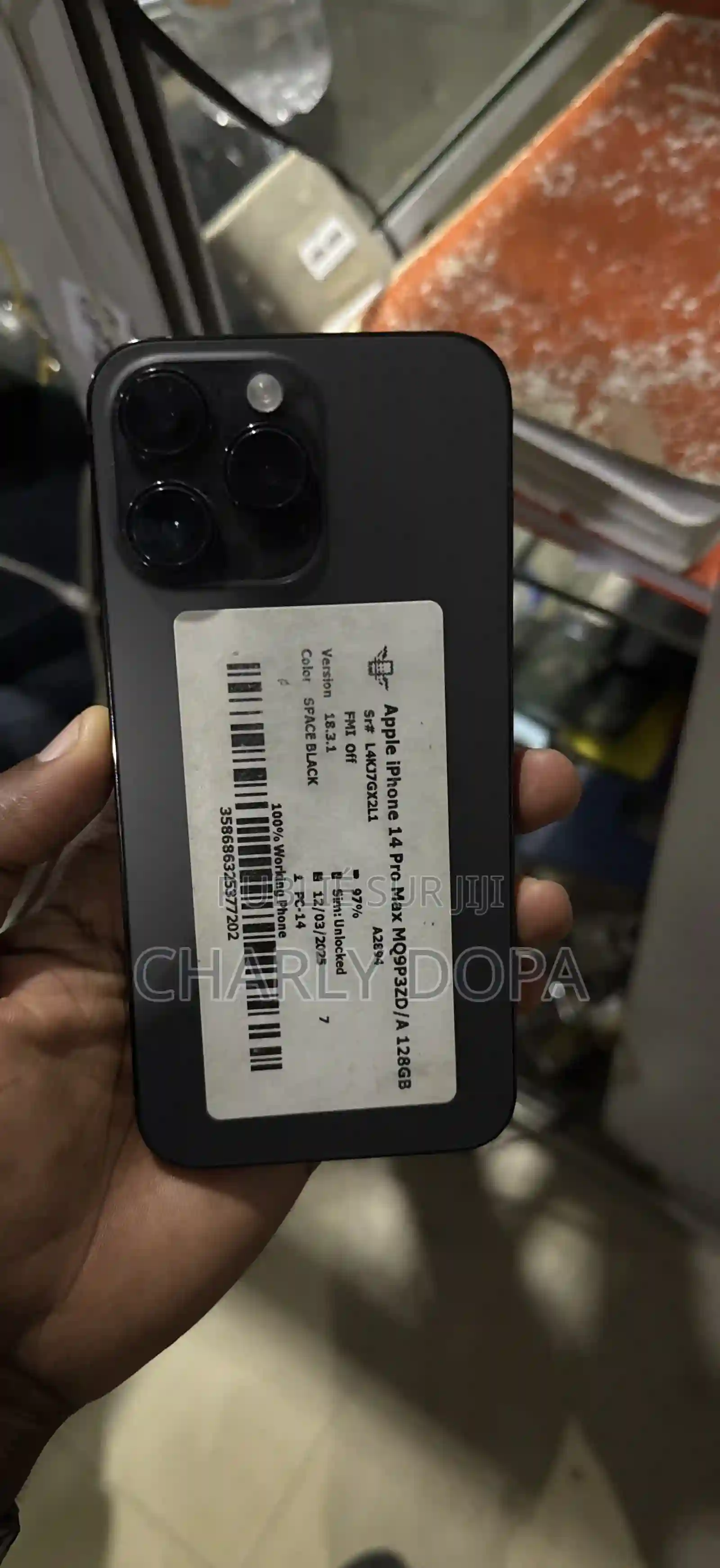 Apple Iphone 14 Pro Max 128 GB Black - Vue 3