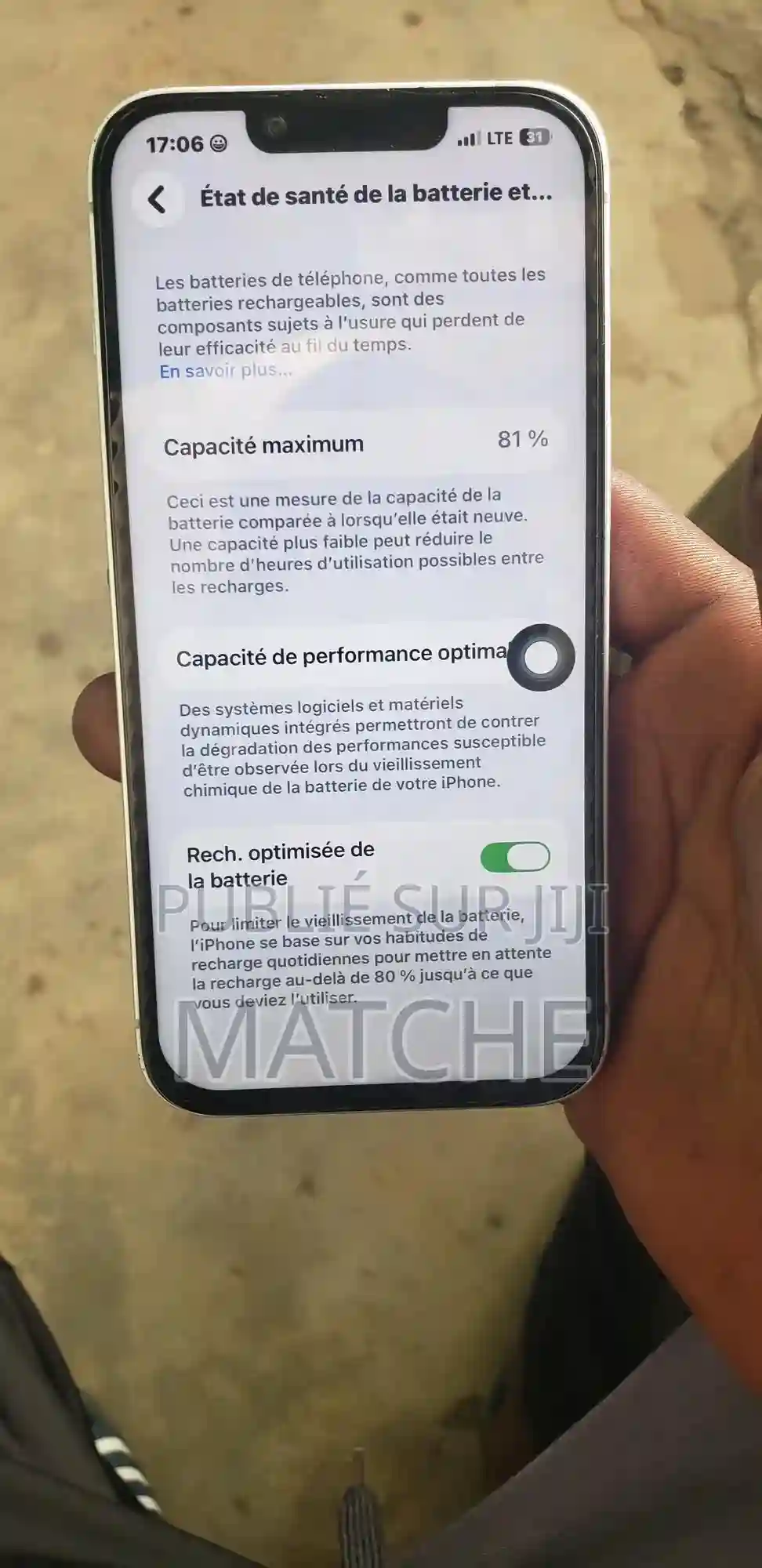 Apple Iphone 14 128 GB Blanc - Vue 3