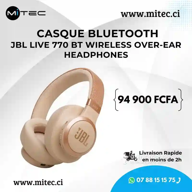 Casque Bluetooth JBL Live 770 BT - Vue 1